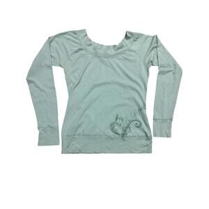 Light Green Long Sleeve Women's Top with Banana Republic Decorative Logo XS